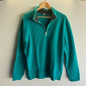 Lands' End Men's Zip-Up Sweater in Teal